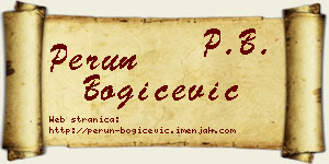 Perun Bogičević vizit kartica